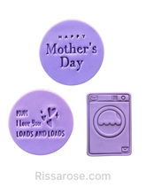 Load image into Gallery viewer, Love you loads cookie stamp washing machine mother's day
