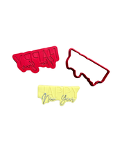 Load image into Gallery viewer, Happy New Year Cookie Fondant debosser raised stamp