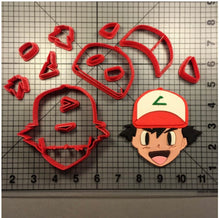 Load image into Gallery viewer, pokemon style fondant cutter set pikachu pokeball game trainer monster