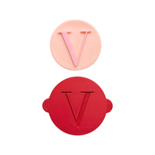 Load image into Gallery viewer, Classic Captial Alphabet Cookie Debosser Mini Cupcake Raised up letter Birthday Valentines day