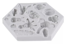 Load image into Gallery viewer, animal silicone mould  - lion monkey tiger elephant giraffe hippo - safari/forest/jungle theme