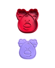 Load image into Gallery viewer, Christmas Cookie Cutter Stamp Santa Reindeer Carrot Milk Rudolph