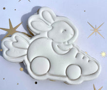 Load image into Gallery viewer, easter theme cookie cutter stamp - rabbit basket hatching baby chicken pyo cookie