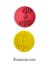 Load image into Gallery viewer, mr & mrs - from miss to mrs - i love you - happy anniversary - congrats cookie stamps fondant embosser cake decoration