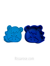 Load image into Gallery viewer, farm animals head face cookie cutters stamps - chicken horse lamb cow pig horse