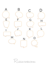 Load image into Gallery viewer, Speech bubble cookie cutters r u ok conversation bubbles