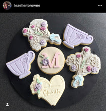 Load image into Gallery viewer, Floral alphabet cookie debossers mother's day letter