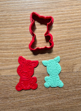 Load image into Gallery viewer, Safari theme animals cookie cutter fondant 2 tone embosser Zoo Lion Elephant Zebra Monkey Hippo Giraffe Jungle animal