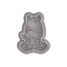 Load image into Gallery viewer, Safari Animals Cookie Cutter Stamp Lion Monkey Hippo Giraffe Hippopotamus Elephant