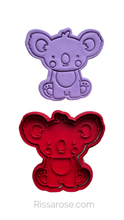 Load image into Gallery viewer, Australian animals cookie cutters and stamps - Koala wombat kangaroo platypus kookaburra Ibis