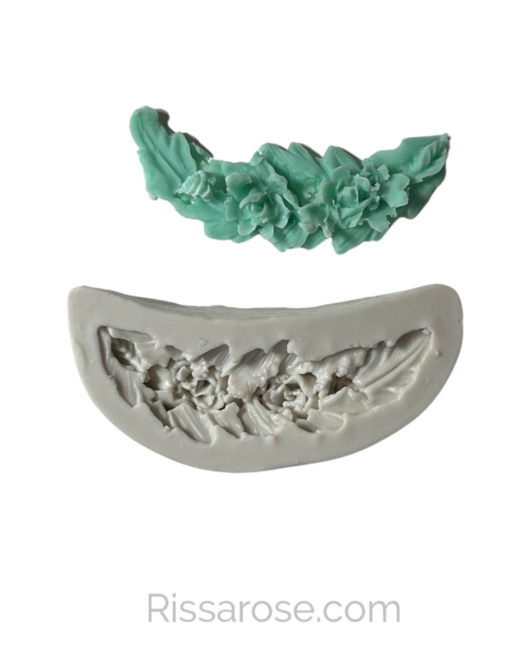 Floral wreath silicone mould