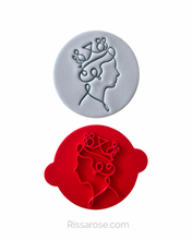 Load image into Gallery viewer, Queen Cookie Stamp HRH The Queen Crown Elizabeth II