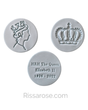 Load image into Gallery viewer, Queen Cookie Stamp HRH The Queen Crown Elizabeth II