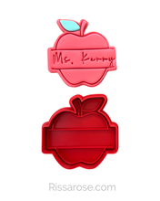 Load image into Gallery viewer, Teacher Pack 2 - Floral Cookie Cutter Stamp Apple Wreath Pencil Teacher