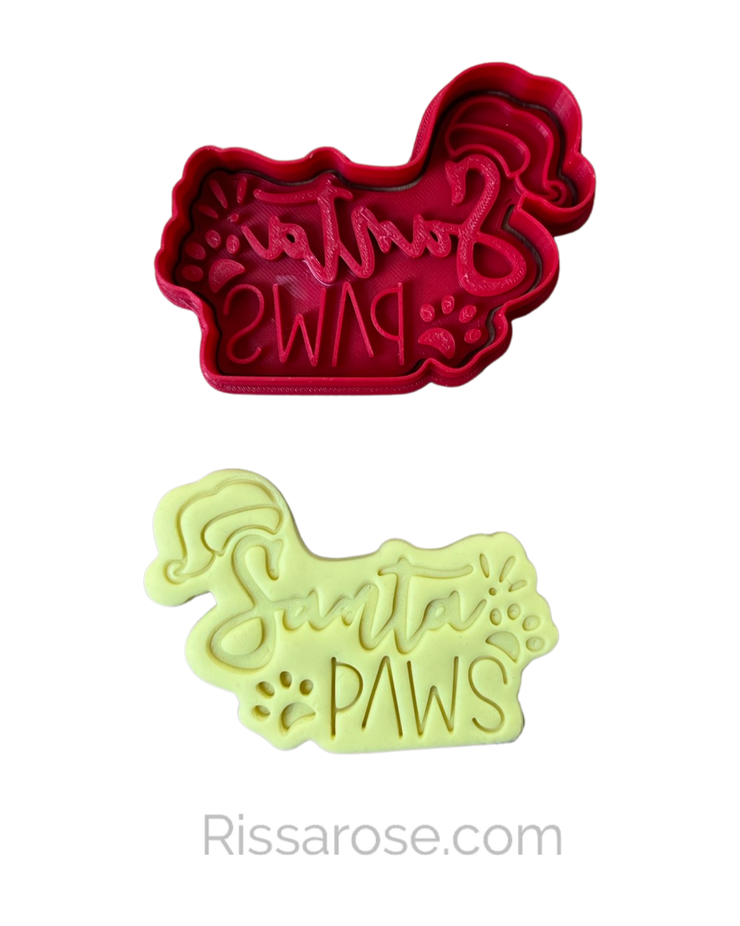 Dog Christmas Cookie Cutter Stamp Santa Paws Happy Howlidays Wreath Bone Cat