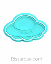 Load image into Gallery viewer, Cute Space Cookie Cutter Stamp UFO Satellite Sun Astronaut Saturn Earth Spaceship Alien