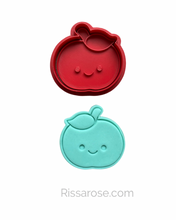 Load image into Gallery viewer, Teacher Set Cookie Cutter Stamp Crayon Pencil Glue Ruler Apple #1 Teacher Thanks