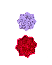Load image into Gallery viewer, Buddha theme cookie cutter Mandala stamp Flower Lace Pattern Indian Bohemian Henna Mehndi Diwali Chakra
