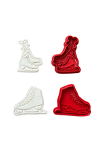 Load image into Gallery viewer, Ice skating shoes cookie cutter stamp Teen birthday
