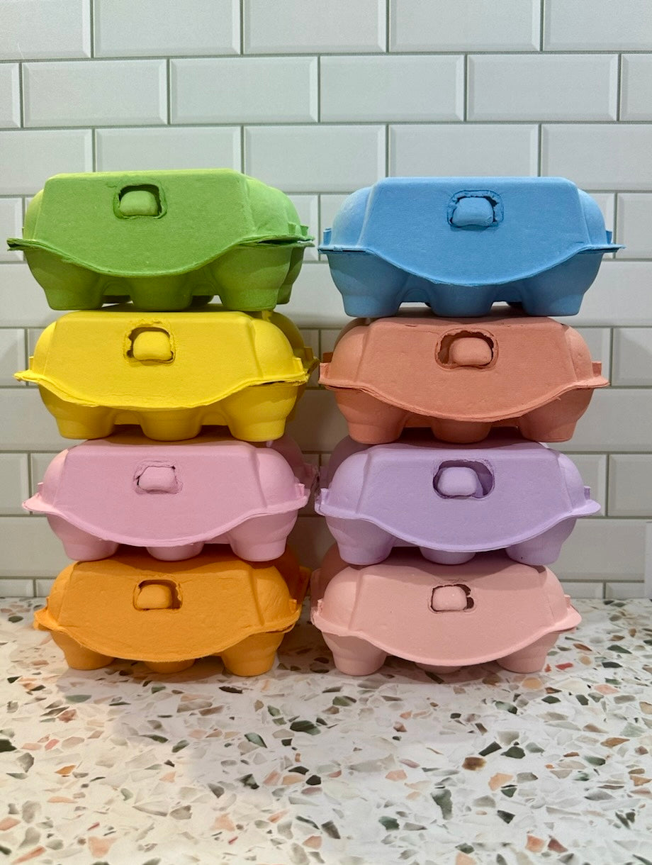 Bulk order  - 48 x multi colour egg cartons PYO cookie Easter Cookie Box Craft Material Half dozen