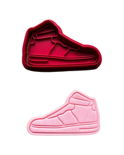 Load image into Gallery viewer, Basketball shoe Cookie Cutter Stamp Sport sneaker mini cupcake topper
