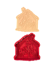 Load image into Gallery viewer, Christian Christmas Nativity Scene Cookie Cutter Stamp Merry Christmas Baby Jesus Cross
