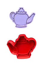 Load image into Gallery viewer, Biggest Morning Tea cookie stamp Cancer Council Teapot teacup cancer ribbon cookie cutter
