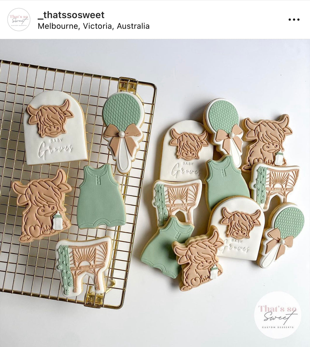 Highland cow Cookie Cutter Stamp Head