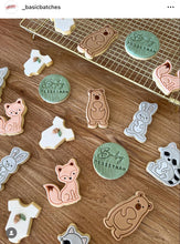 Load image into Gallery viewer, Woodland theme animals cookie cutter Rabbit bear fox raccoon owl squirrel hedgehog
