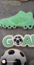 Load image into Gallery viewer, Football soccer Cookie Cutter Stamp shoes jersey goal love
