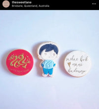 Load image into Gallery viewer, Korean boy girl Cookie Cutter Stamp traditional clothes Hanbok Seollal
