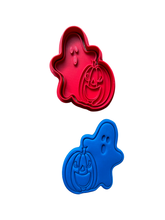 Load image into Gallery viewer, Cute ghost Cookie Cutter Stamp Halloween pumpkin
