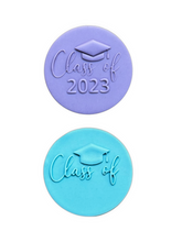 Load image into Gallery viewer, Class of 2023 cookie debosser raised stamp graduation cap

