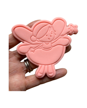 Load image into Gallery viewer, Fairy cookie cutter Stamp mushroom bow girls birthday
