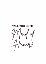 Load image into Gallery viewer, Will you be my bridesmaids maid of honor groomsman Cookie Cutter Stamp wedding
