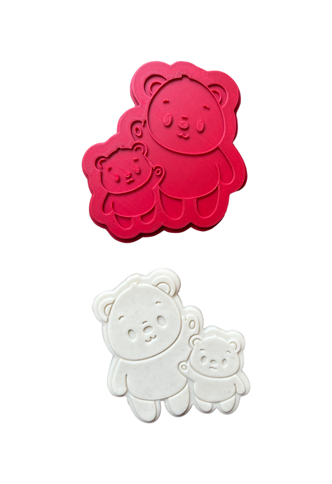 Love you bear much cookie cutters stamp daddy bear 2 tone stamp father's day