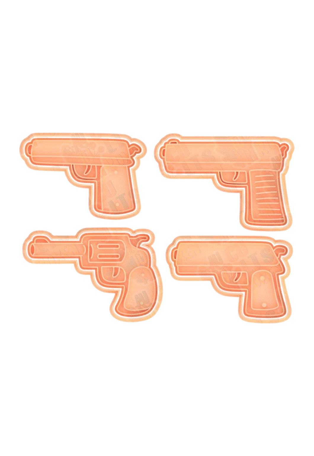 Gun Cookie Cutter Stamp teen adult birthday cookie revolver pistol