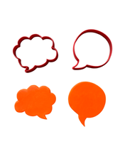 Load image into Gallery viewer, Speech bubble cookie cutters r u ok conversation bubbles
