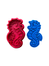 Load image into Gallery viewer, Ocean Theme Cookie Cutter Stamp Shell Seahorse
