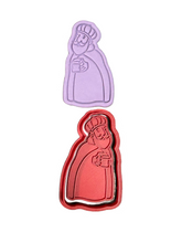 Load image into Gallery viewer, Traditional Christmas Nativity Scene Cookie Cutter Stamp Merry Christmas Baby Jesus Cross
