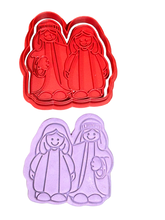 Load image into Gallery viewer, Traditional Christmas Nativity Scene Cookie Cutter Stamp Merry Christmas Baby Jesus Cross
