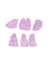 Load image into Gallery viewer, Traditional Christmas Nativity Scene Cookie Cutter Stamp Merry Christmas Baby Jesus Cross
