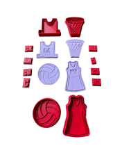 Load image into Gallery viewer, Netball dress bibs cookie cutter netball net Sport Top Jersey position
