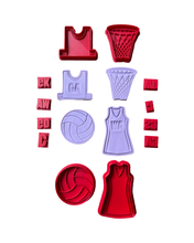 Load image into Gallery viewer, Netball dress bibs cookie cutter netball net Sport Top Jersey position
