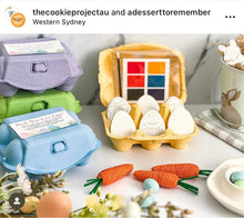 Load image into Gallery viewer, Multi colour egg cartons PYO cookie Easter Cookie Box Craft Material Half dozen
