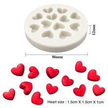 Load image into Gallery viewer, Mini Hearts Silicone Mould Cake Fondant Sugar craft Soap Valentines Theme
