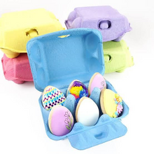 Load image into Gallery viewer, Bulk order  - 48 x multi colour egg cartons PYO cookie Easter Cookie Box Craft Material Half dozen

