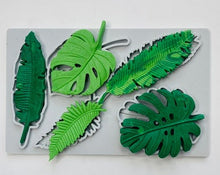 Load image into Gallery viewer, monstera fola silicon mould tropical leaves fern feather cake decoration tools resin mould
