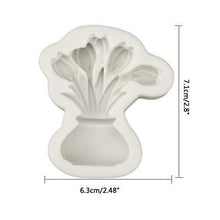 Load image into Gallery viewer, vase tulip mould fondant sugarcraft soap mother&#39;s day
