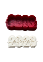 Load image into Gallery viewer, Congratulations cookie cutter Class of 2023 cookie debosser raised stamp graduation cap

